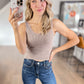 Fundamentals Ribbed Seamless Reversible Tank in Light Mocha