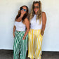 PREORDER: Game Day Wide Leg Pants - Gingham and Stripes  // eta September