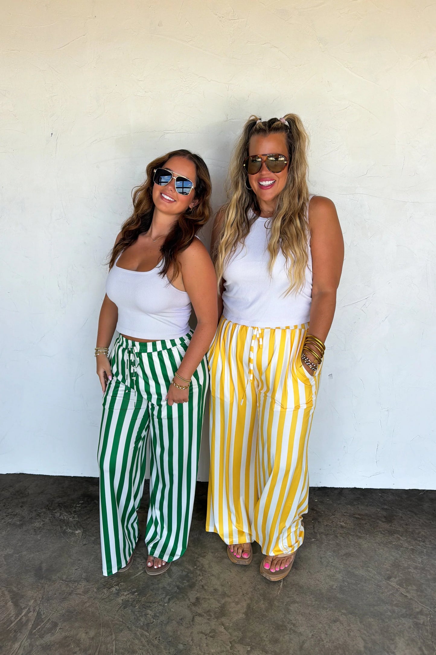 PREORDER: Game Day Wide Leg Pants - Gingham and Stripes  // eta September