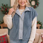 Snuggle Season Sherpa Vest in Slate
