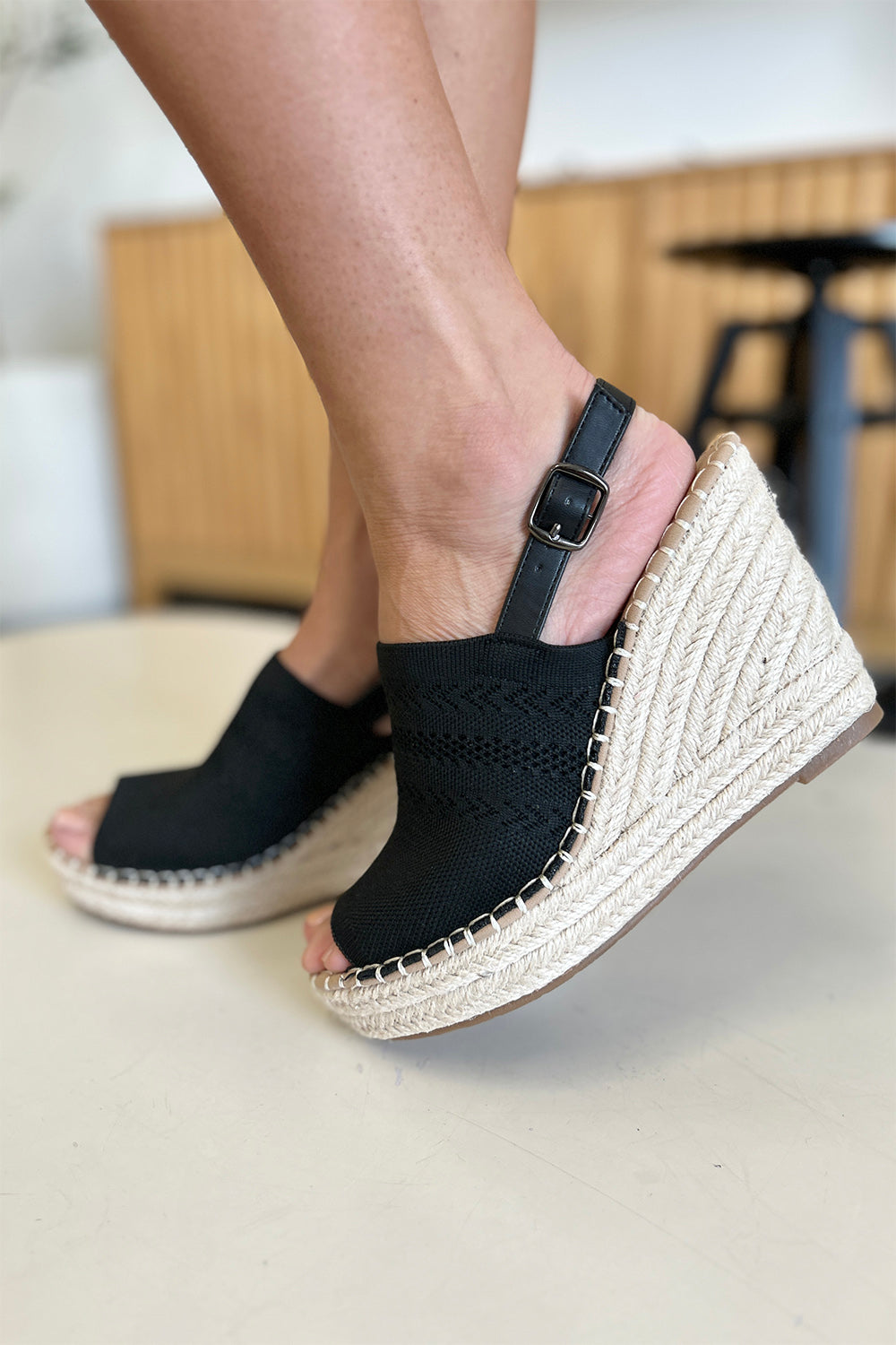 Rae Peep Toe Wedge Sandals