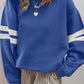 Varsity Striped Detail Drop Shoulder Oversized Sweatshirt //MANY COLORS