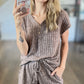 Sia Ribbed V-Neck Top and Shorts Set