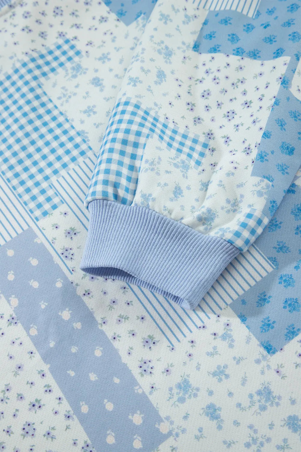 SHIPS FREE TODAY // Sky Blue Patchwork Floral Print Two Piece Set