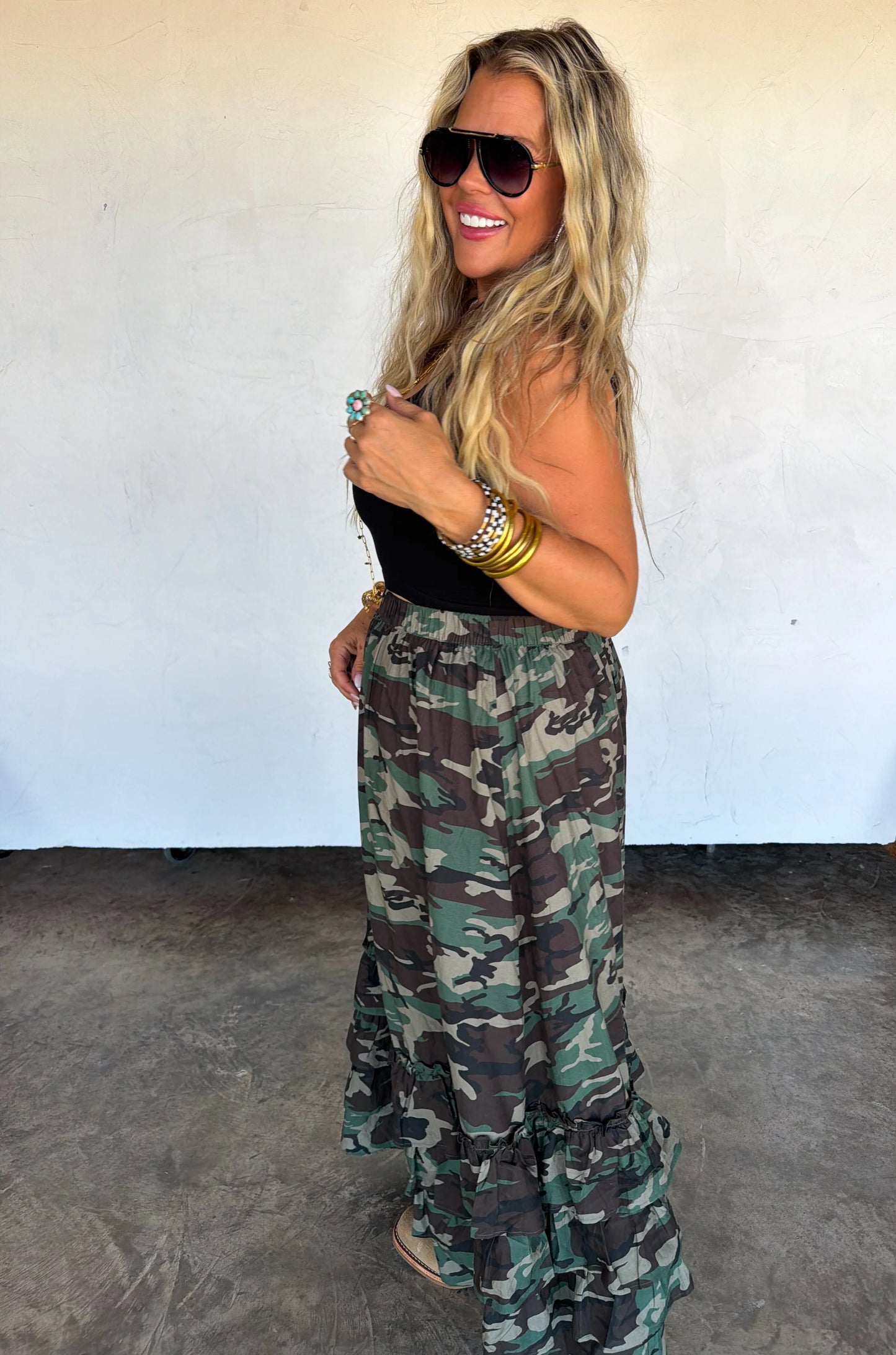 PREORDER: HIDDEN GEM CAMO MAXI SKIRT // eta November