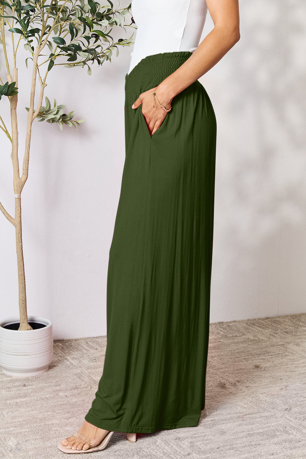Out and About Smocked Waist Pants