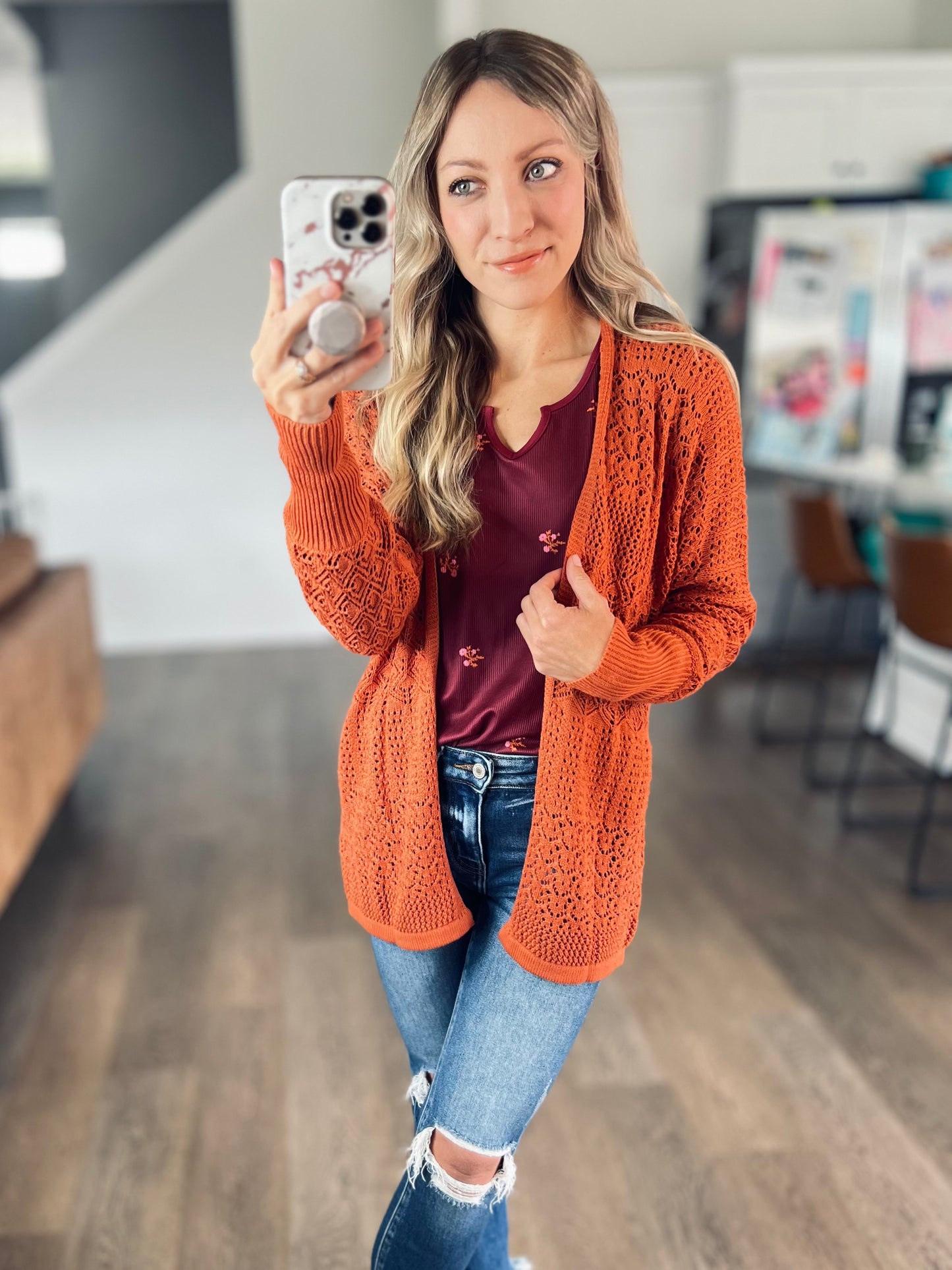 Halle Open Weave Cardigan