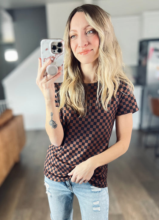 Checkered Charm Tee