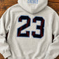 PREORDER: Embroidered Hood - Custom Appliqué Number // ships in 1-2 weeks
