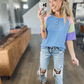Twisted Rib Colorblock Henley