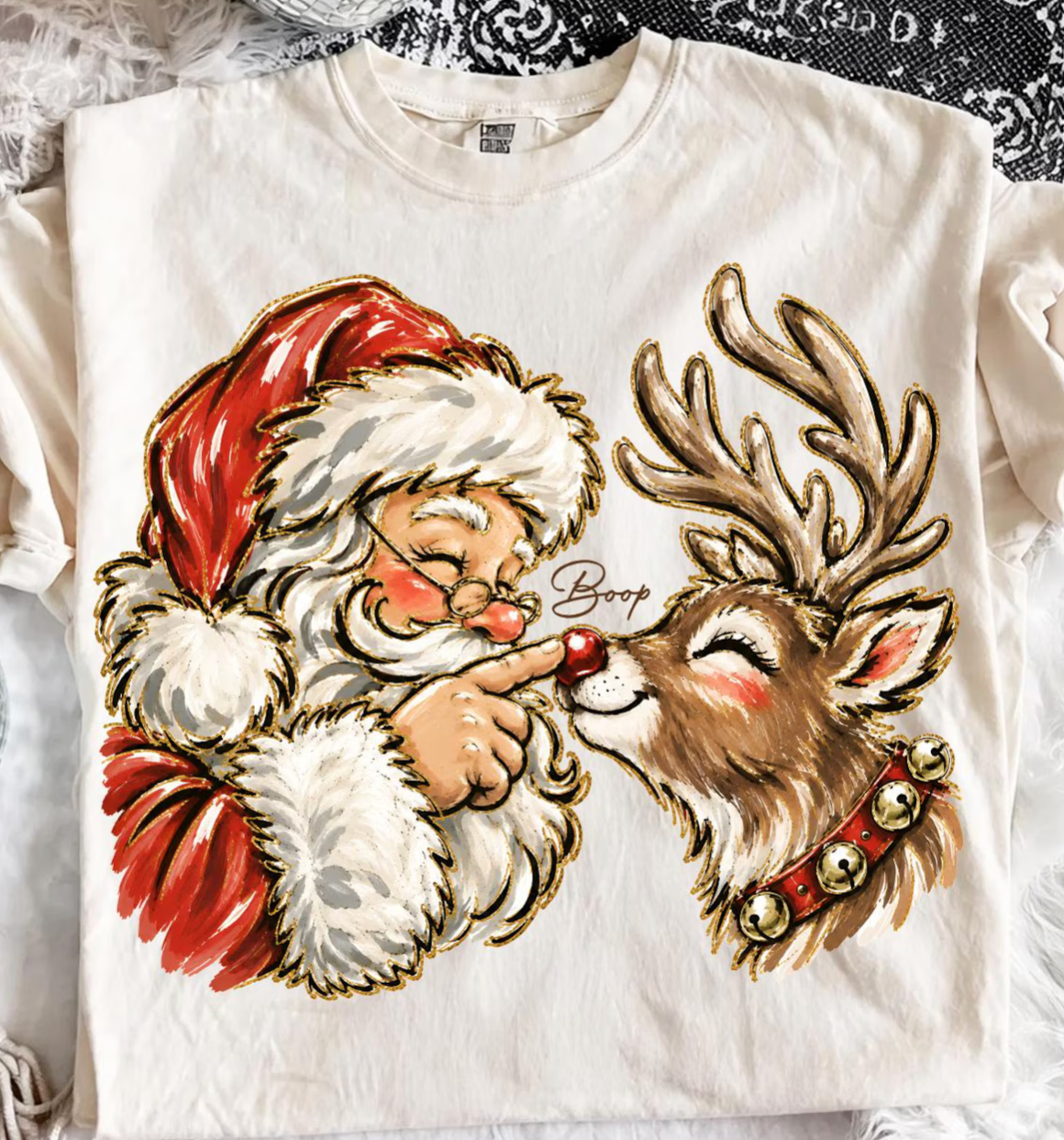 Christmas Santa Boo-P Design (Ivory)