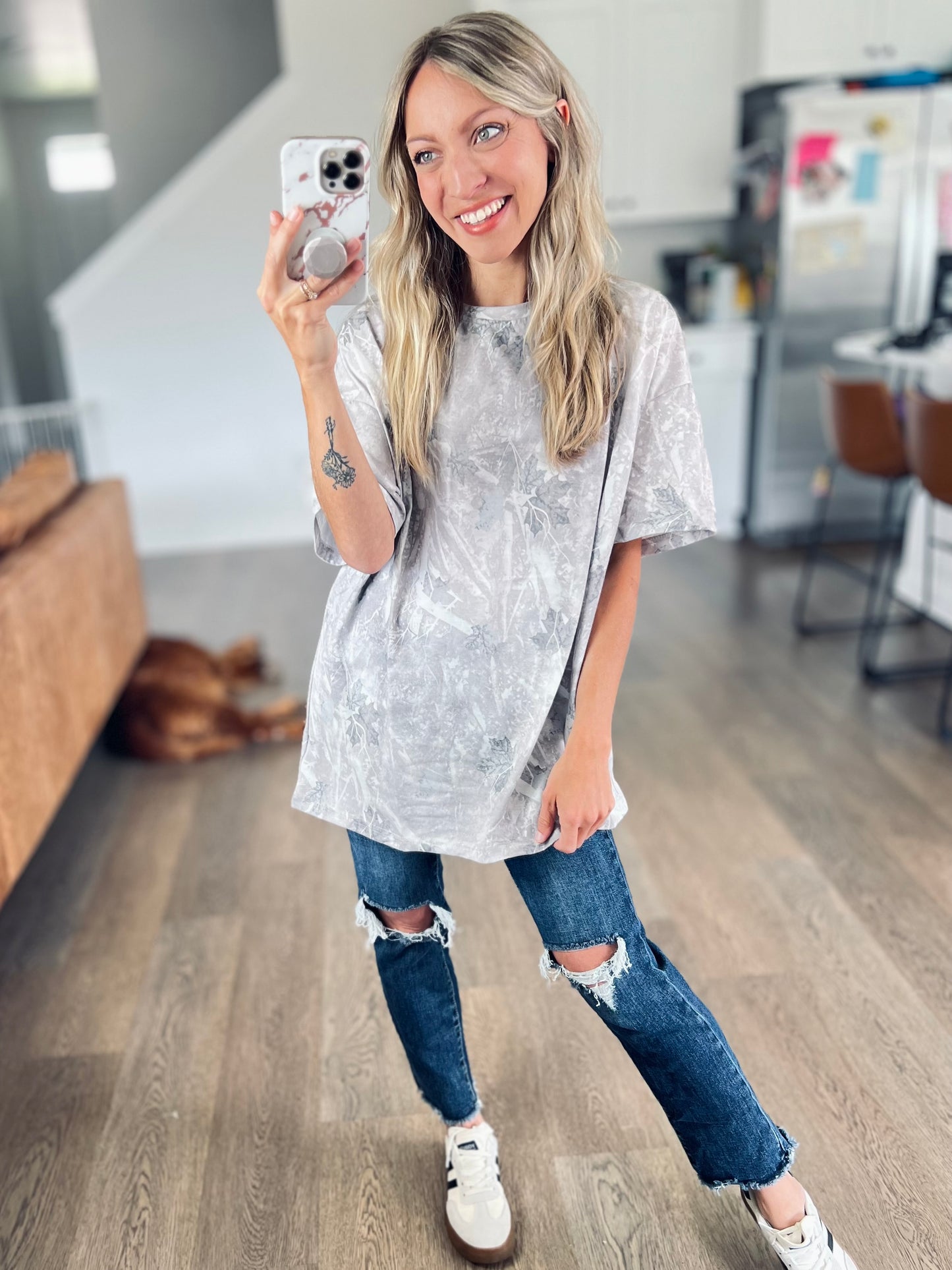 PREORDER: Grey Camo Oversized Tee // eta 3 weeks
