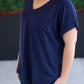 Sierra Pocket Top - Navy