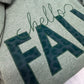 PREORDER: Hello Fall Faux Leather Leopard -EMBROIDERED SWEATSHIRT