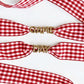 {custom} Word/Name & Color Gingham Shoe Laces / eta September