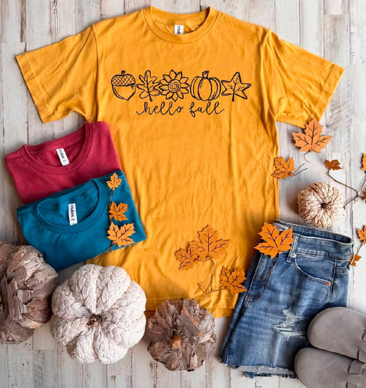 PREORDER: Hello Fall Tee //ships in about 2 weeks