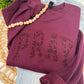 PREORDER: PRAY Faux Leather Leopard -EMBROIDERED SWEATSHIRT