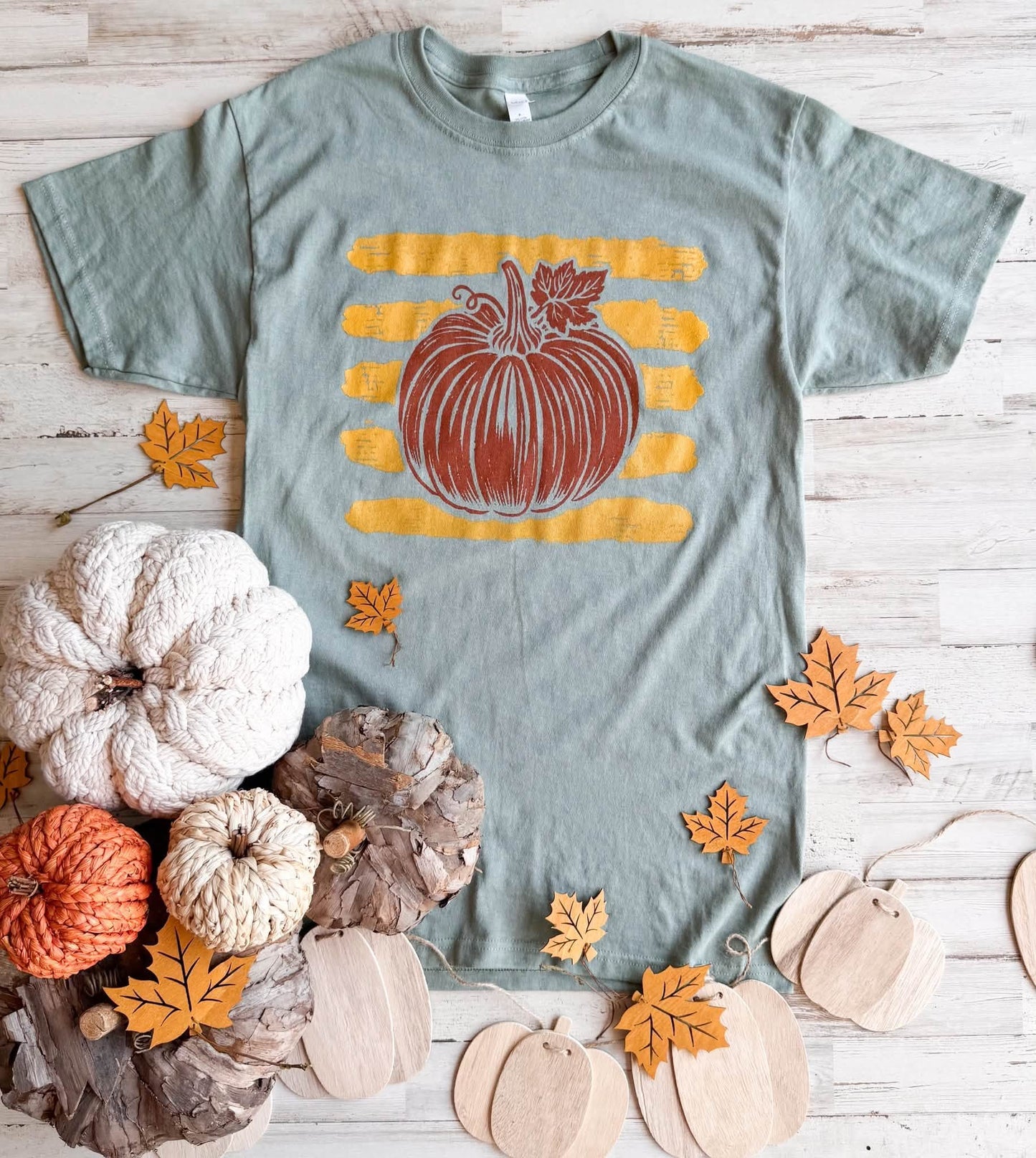 PREORDER: Stripe Pumpkin Tee //ships in about 2 weeks
