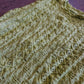 Eyelet Round Neck Cap Sleeve Top in Matcha Green