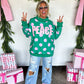 PREORDER: Peace & Polka Dot Mock Neck Pullover // ETA October - Early Nov
