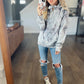 Storm Grey Camo 1/4 Zip Hoodie