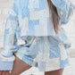 SHIPS FREE TODAY // Sky Blue Patchwork Floral Print Two Piece Set