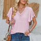 Amy Eyelet Flutter Sleeve Top