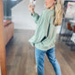 Sage Flower Pullover