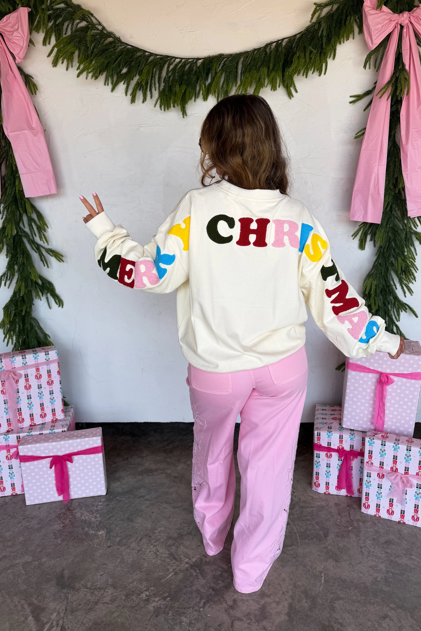 PREORDER: Merry Message Sweatshirt // ETA October - Early Nov