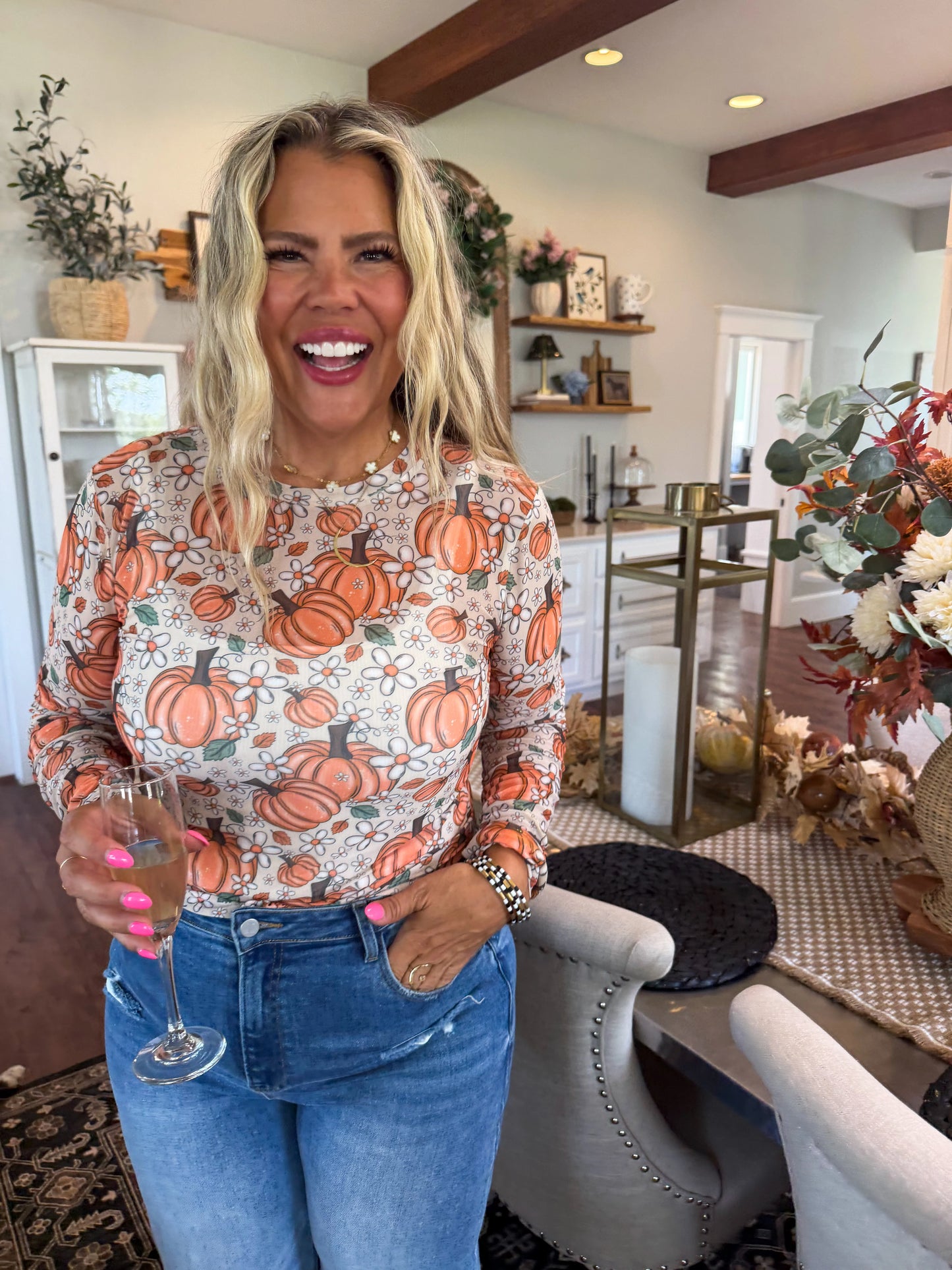 PREORDER: Harvest Bloom Mesh Top // eta October