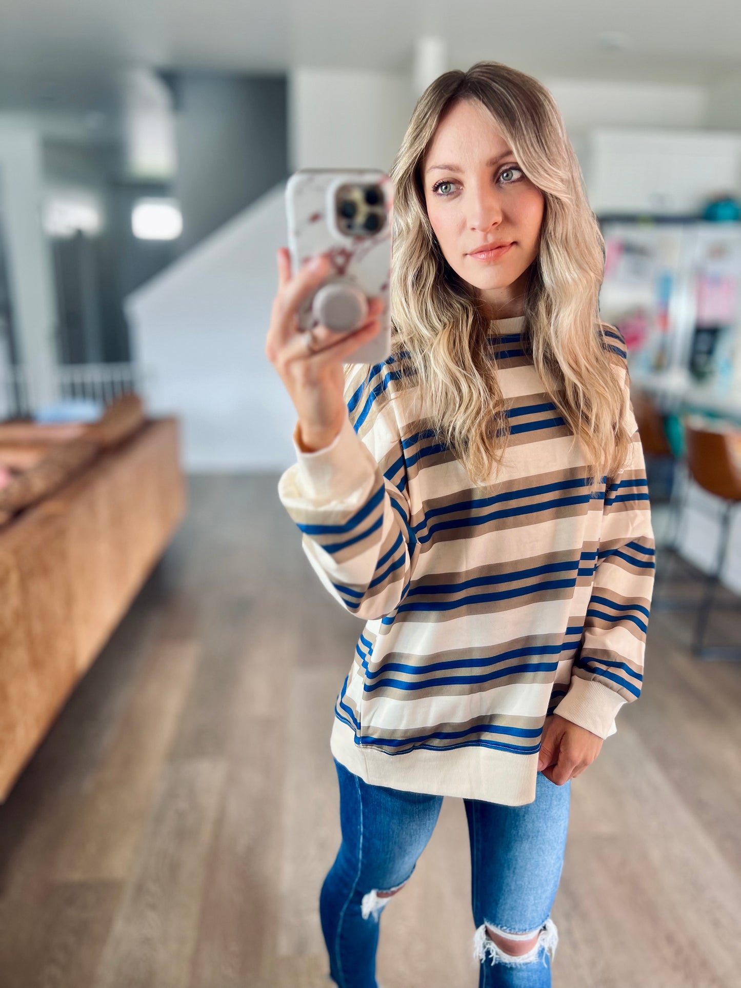 Addison Stripe Pullover