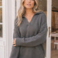 Collar Me Impressed Knit Sweater in Charcoal