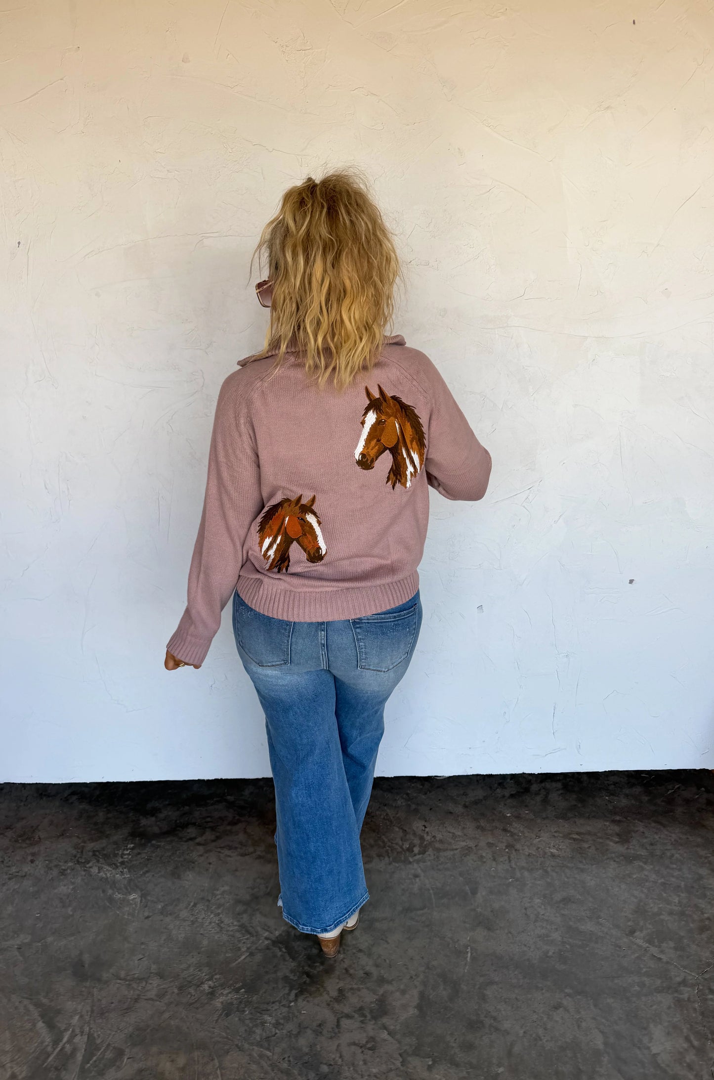 PREORDER: Field & Stable Embroidered Quarter Zip Pullover // eta October