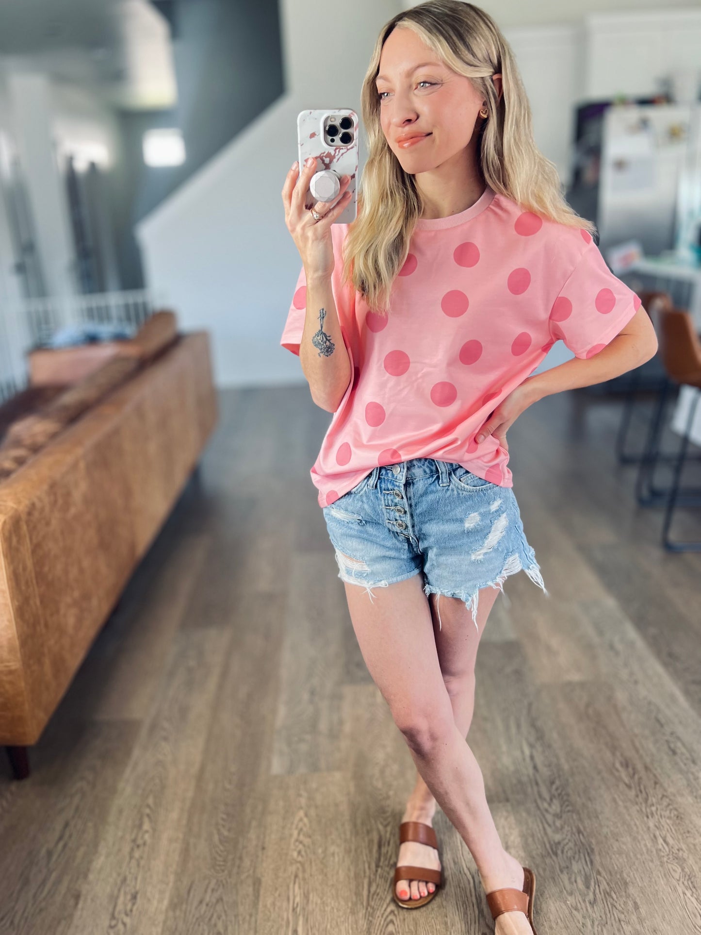 Trudy Polka Dot Set in Pink