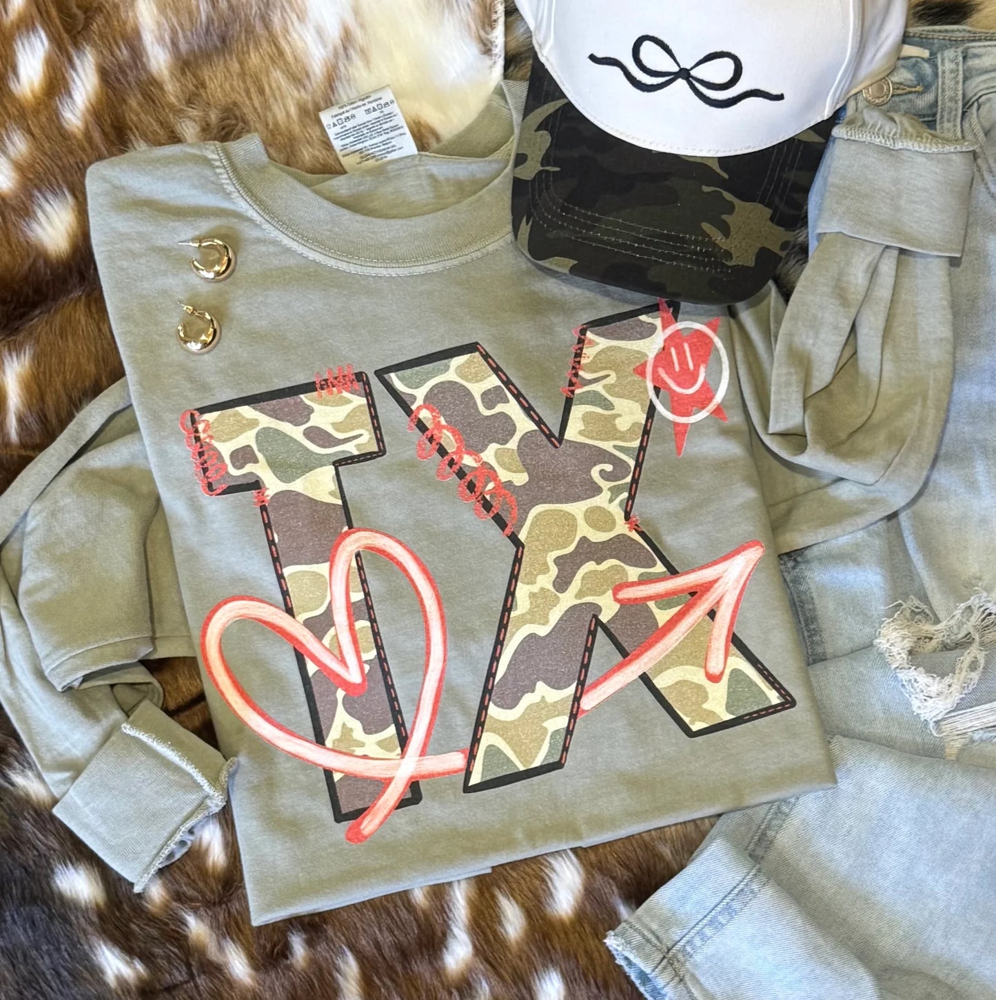 PREORDER: State Camo Doodle Tee or Long Sleeve / ships in 2-3 weeks
