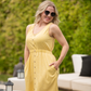 Yellow Beverly Button Dress