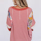 Wren Striped Floral Patchwork Top