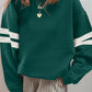 Varsity Striped Detail Drop Shoulder Oversized Sweatshirt //MANY COLORS
