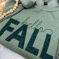 PREORDER: Hello Fall Faux Leather Leopard -EMBROIDERED SWEATSHIRT