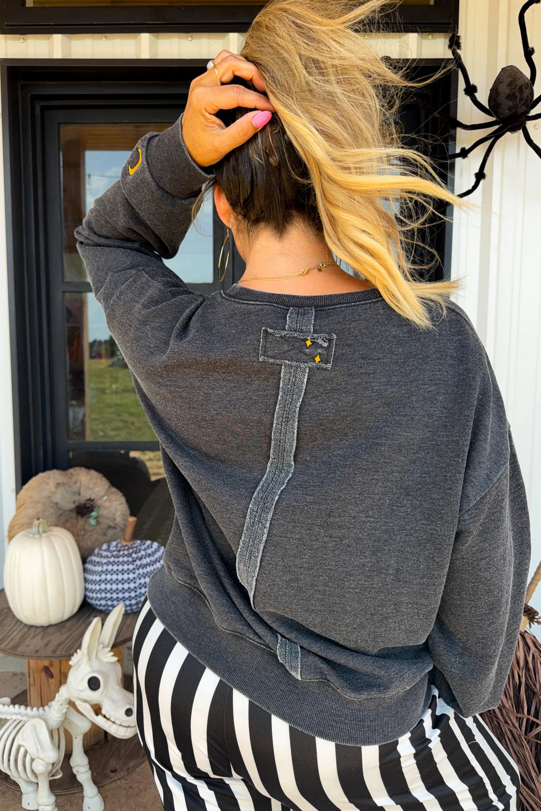 PREORDER: Ghost in Bloom Embroidered Pullover // eta Sept