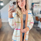 Lovely Stripes Cream Cardigan