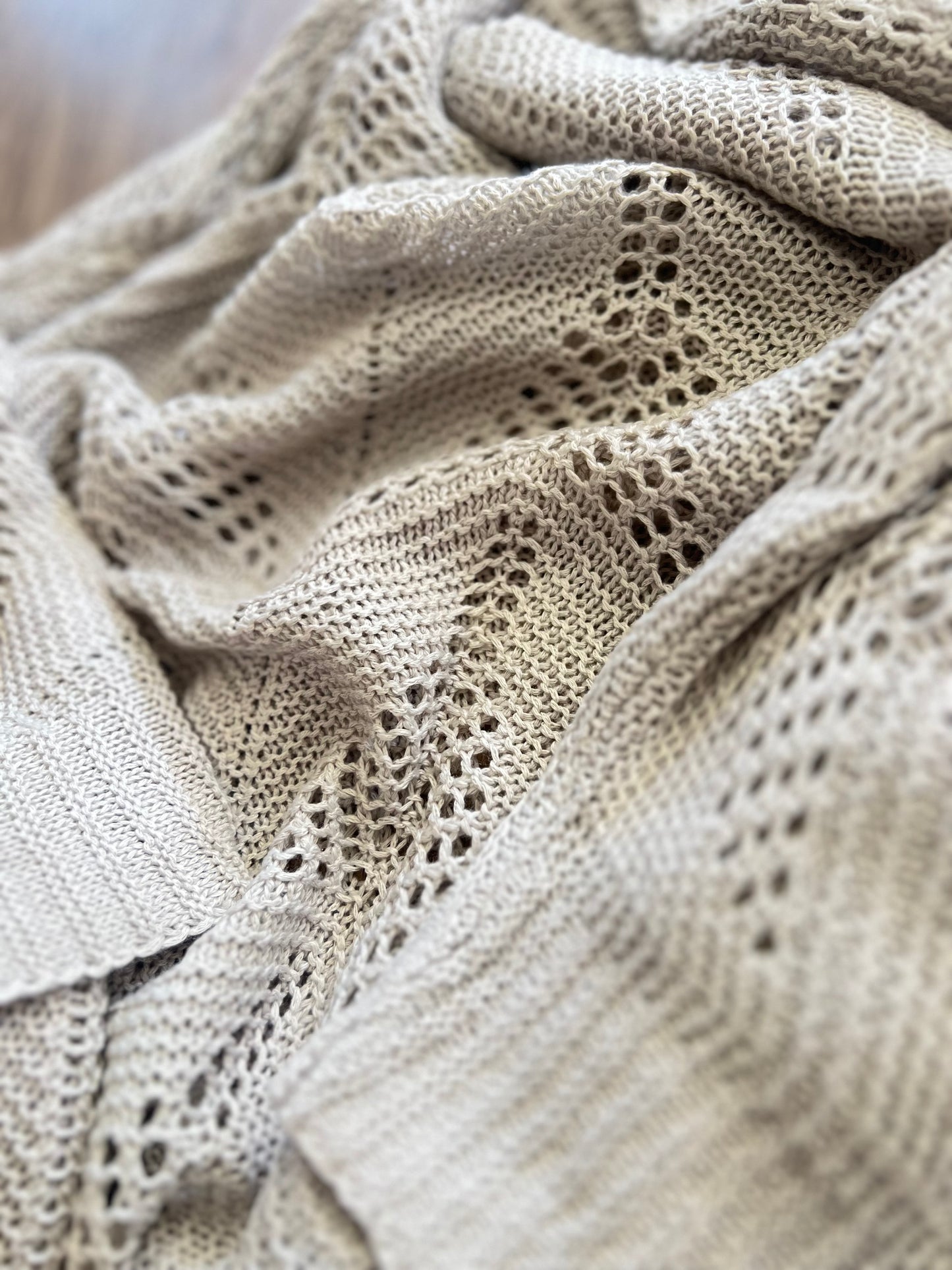Kenna Open Knit Top in Grey