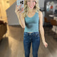Fundamentals Ribbed Seamless Reversible Tank in Vintage Blue
