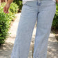 SHIPS FREE TODAY // Beau Blue Solid Paneling Loose Fit Plus Size Jeans