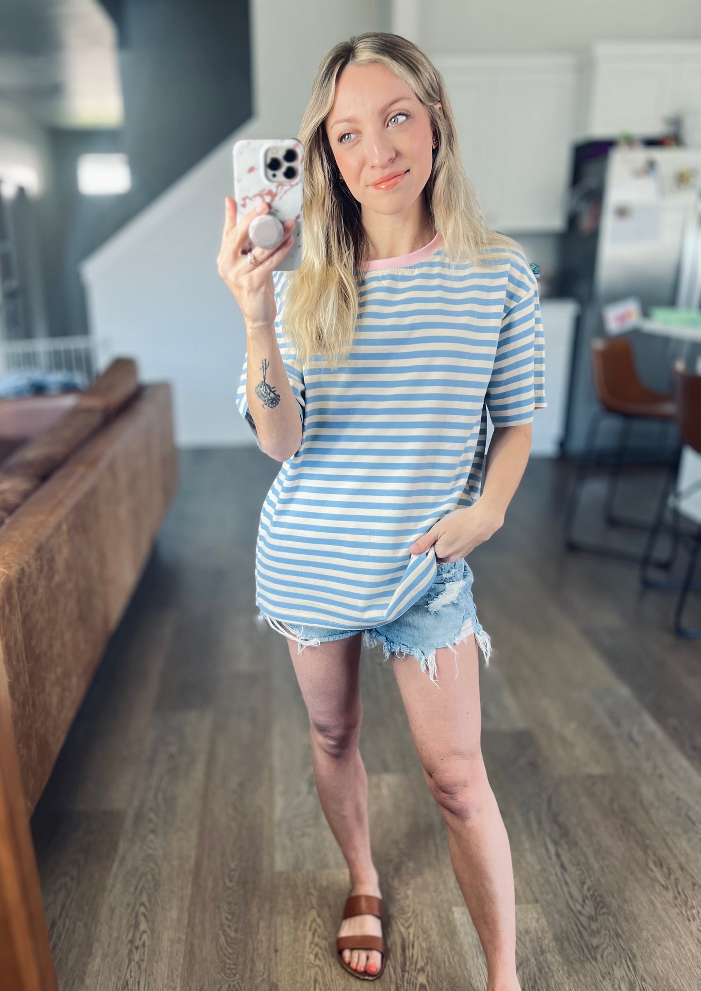 Easy Days Striped Relaxed Tee