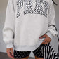 Mock Neck Embroidered Applique PRAY Sweatshirt