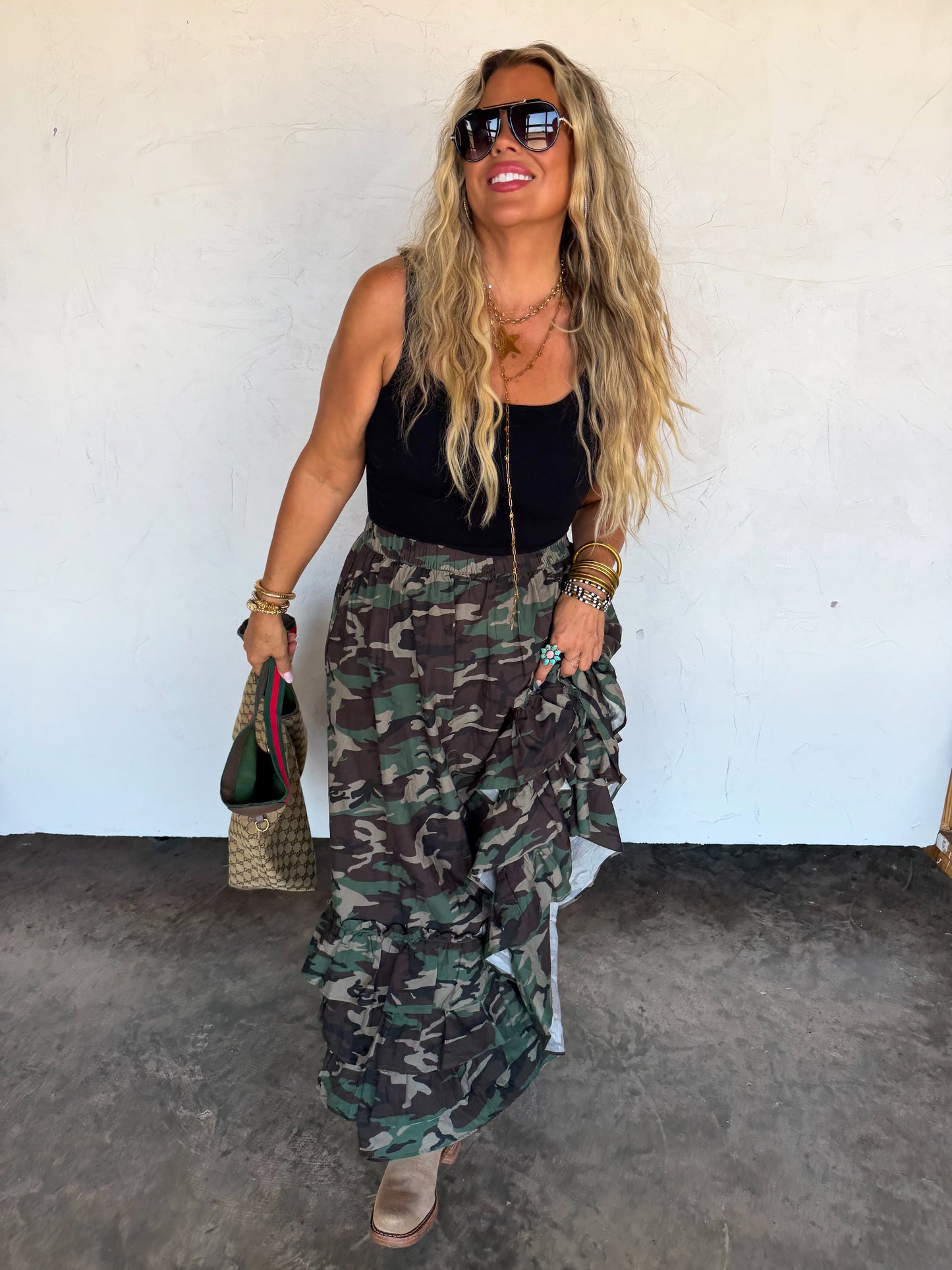 PREORDER: HIDDEN GEM CAMO MAXI SKIRT // eta November