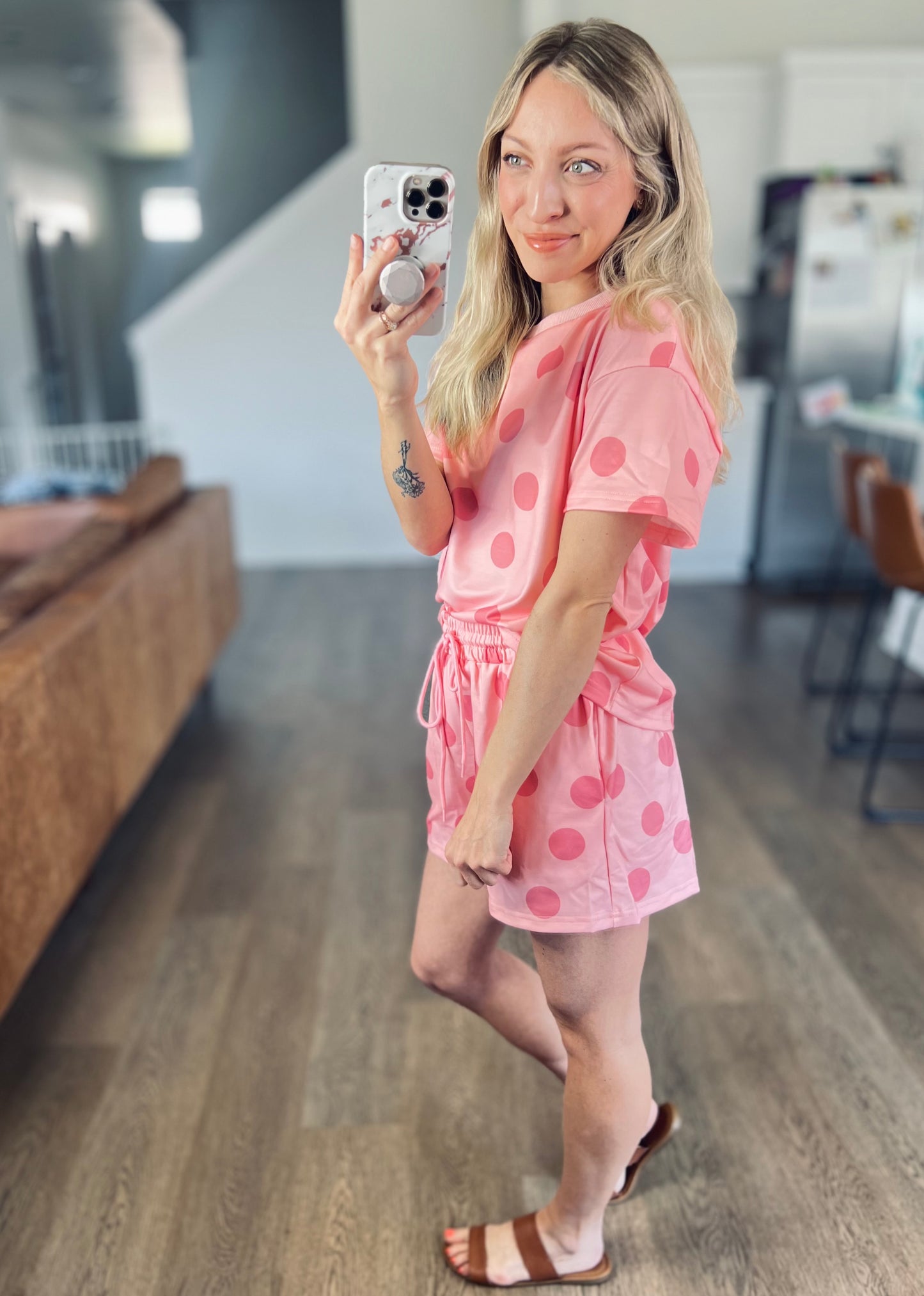 Trudy Polka Dot Set in Pink