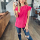 Rosy Days Lace Sleeve Top