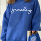 Oversize Drop Shoulder Reversible Football Sweatshirt